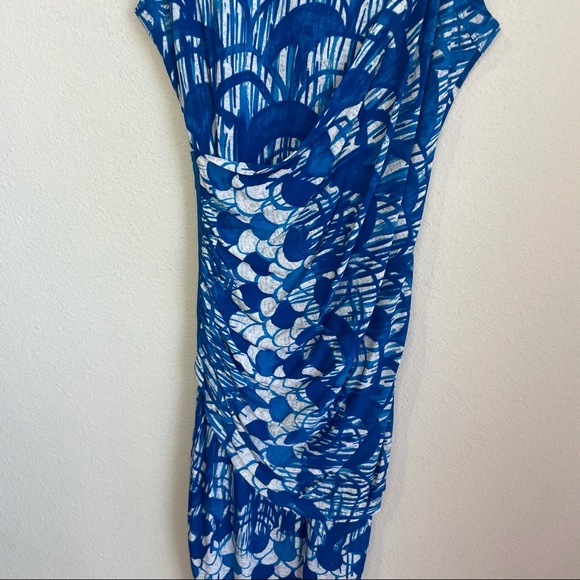 Tracy Reese Draped T Dress Sleeveless Blue - Picture 10 of 13